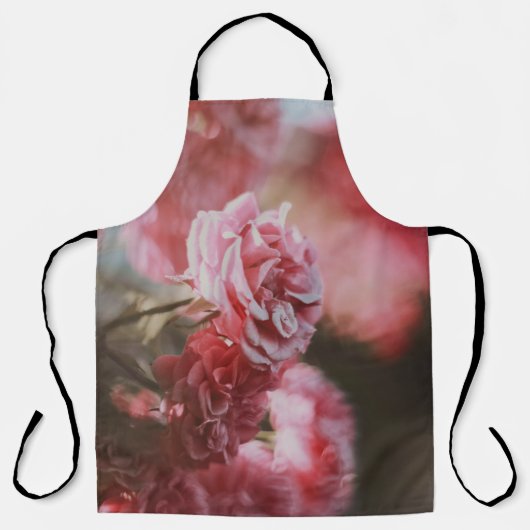 ピンクの花弁花 エプロン (正面)