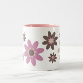 ピンクの花弁 ツートーンマグカップ (中央)