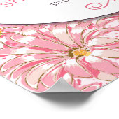 ピンクの花彼女は激しい子供部屋 ポスター (角)