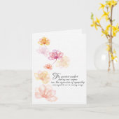 ピンクの花悔やみや弔慰ありがとう カード (黄色い花)