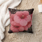 ピンクの花投げクッション クッション (ブランケット)