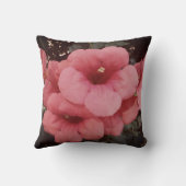 ピンクの花投げクッション クッション (裏面)