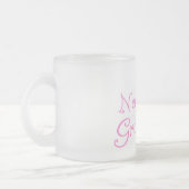 ピンクの花新しいおばあちゃんTシャツ&ギフト フロストグラスマグカップ (左)