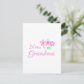 ピンクの花新しいおばあちゃんTシャツ&ギフト ポストカード (スタンド正面)