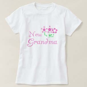 ピンクの花新しいおばあちゃんTシャツ&ギフト Tシャツ
