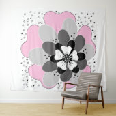 ピンクの花春夏 タペストリー (インサイチュ(横))