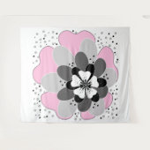 ピンクの花春夏 タペストリー (正面(横))