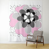 ピンクの花春夏 タペストリー (インサイチュ)