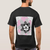 ピンクの花春夏 Tシャツ (裏面)