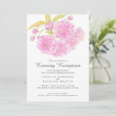 ピンクの花春夕べ披露宴招待状 招待状 (スタンド正面)