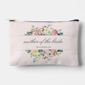 ピンクの花束の母へのプレゼント アクセサリーポーチ (正面)