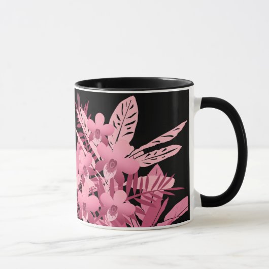 ピンクの花束トロピカル マグカップ (右)