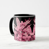 ピンクの花束トロピカル マグカップ (正面左)