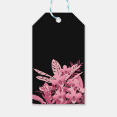 ピンクの花束熱帯性 ギフトタグ (正面)