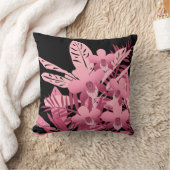 ピンクの花束熱帯性 クッション (ブランケット)