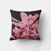 ピンクの花束熱帯性 クッション (裏面)