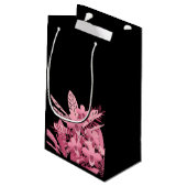ピンクの花束熱帯性 スモールペーパーバッグ (裏面アングル)