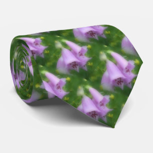ピンクの花束自然模様 ネクタイ
