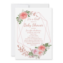 ピンクの花束 ローズゴールド 女の子 ベビーシャワー