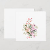 ピンクの花束 招待状 (正面/裏面)