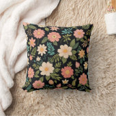 ピンクの花枕クッション クッション (ブランケット)