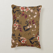 ピンクの花枝、抽象芸術組成。 アクセントクッション (裏面(縦))