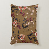 ピンクの花枝、抽象芸術組成。 アクセントクッション (正面(垂直))