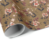 ピンクの花枝、抽象芸術組成。 ラッピングペーパー (ロールコーナー)