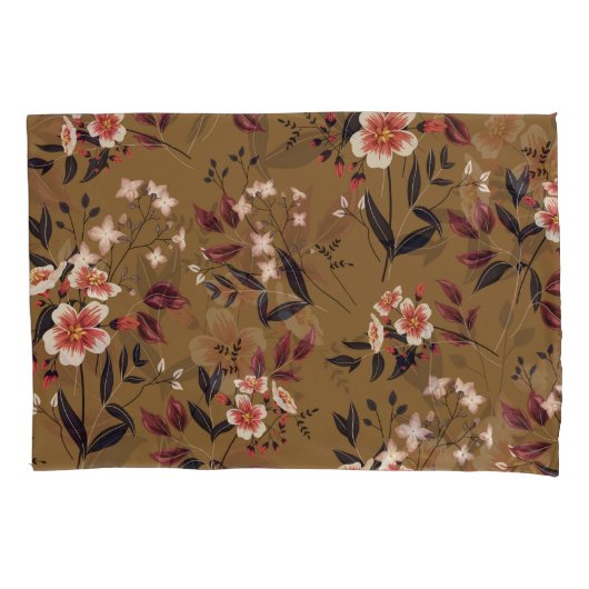 ピンクの花枝、抽象芸術組成。 枕カバー (正面)