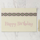 ピンクの花柄のクリーム色のベージュ ペーパーパッド (インサイチュ)