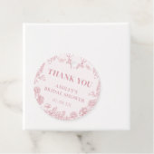 ピンクの花柄のシノワズリーブライダルシャワーフェイバータグ フェイバータグ (インサイチュ)