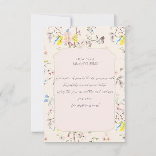 ピンクの花柄のシノワズリーベビーシャワー (正面)