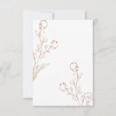 ピンクの花柄の保存日付 セーブザデート (裏面)