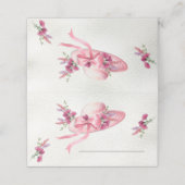 ピンクの花柄の帽子 ドービー ブライダルシャワー プレイスカード (外部開封)