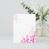 ピンクの花柄の渦巻き（無地) (スタンド正面)