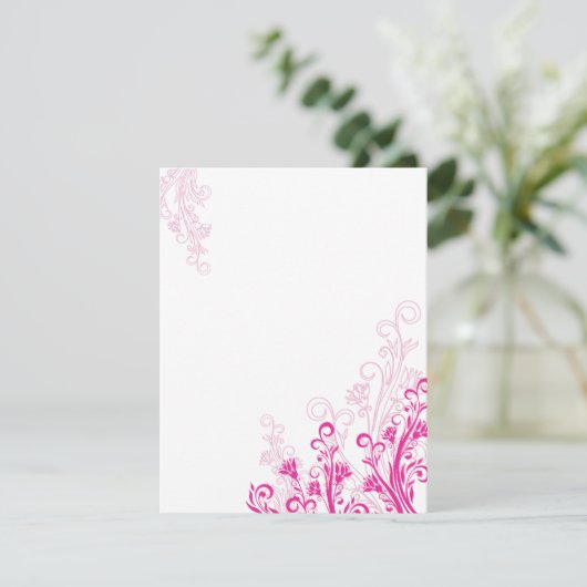 ピンクの花柄の渦巻き（無地） (スタンド正面)