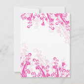 ピンクの花柄の渦巻き（無地) (裏面)