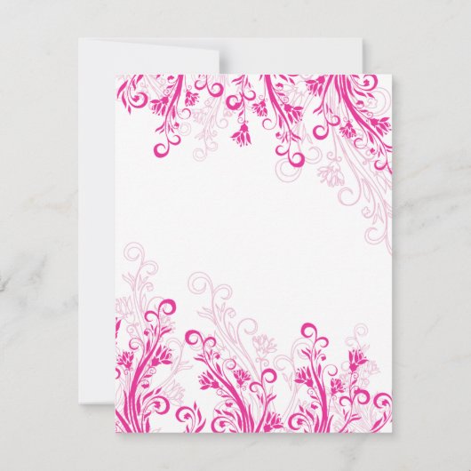 ピンクの花柄の渦巻き（無地) (裏面)