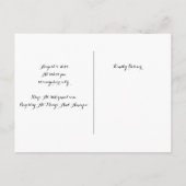 ピンクの花柄の結婚前お披露目パーティー招待状 ポストカード (裏面)