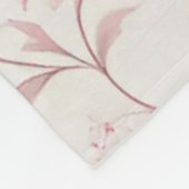 ピンクの花柄の美的背景 フリースブランケット (角)