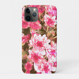 ピンクの花柄の花咲くデザイン - やわらかな植物のデザイン iPhone 11 PROケース