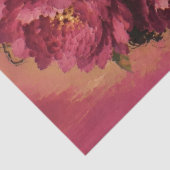 ピンクの花柄の華やかな女性の肖像画 薄葉紙 (詳細)