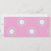 ピンクの花柄は休みなく招待に沢山与えます 招待状 (裏面)