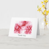 ピンクの花柄は感謝していしています カード (黄色い花)