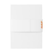 ピンクの花柄は私達を結婚式の花の腹バンド結合します 招待状ベリーバンド (裏面例)