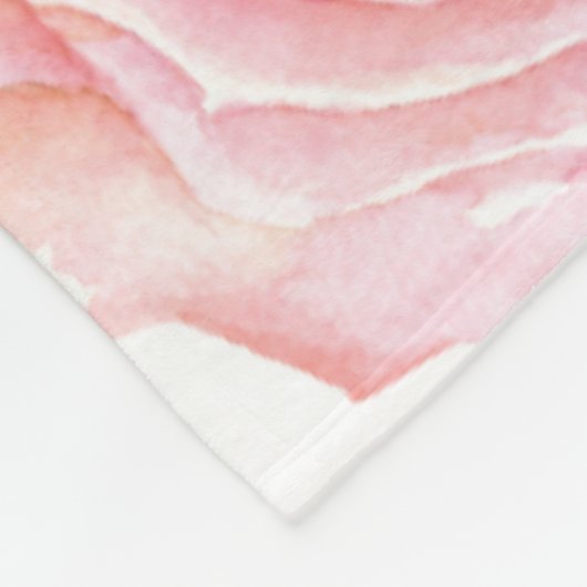 ピンクの花柄ばら色象の女の赤ちゃんの子供部屋 フリースブランケット (角)