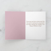 ピンクの花柄カウボーイブーツ 母の日のボーナスママ カード (内部)