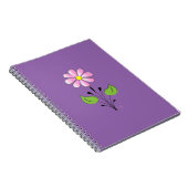 ピンクの花柄カラフルユニーク ノートブック (右側)