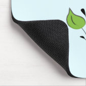 ピンクの花柄カラフルユニーク マウスパッド (コーナー)