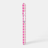ピンクの花柄スマホケース iPhone 16ケース (左側面)